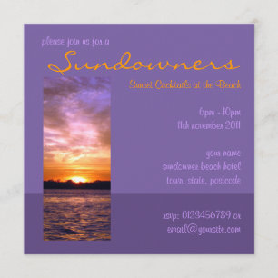 Inbjudan till Violet Sunset Beach Party