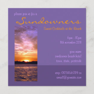 Inbjudan till Violet Sunset Beach Party