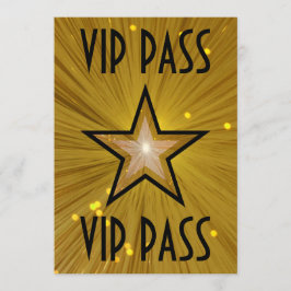 Inbjudan till VIP PASS i Guld Star svart