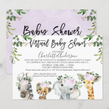 Inbjudan till Virtuell babystölder för Light Lila