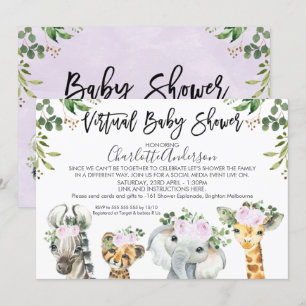 Inbjudan till Virtuell babystölder för Light Lila