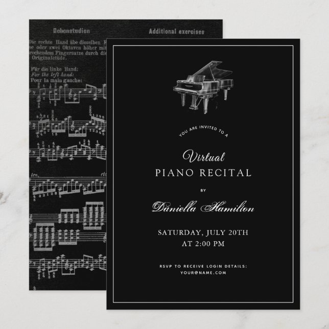 Inbjudan till Virtuellt skäl för klassiskt svart p (Fram/baksida)