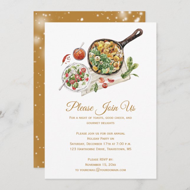 Inbjudan till Visningen för julmat (Fram/baksida)