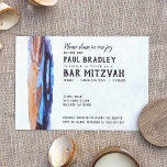 Inbjudan till Vivid Caramel & Blue Pub Mitzvah<br><div class="desc">Stark,  levande penseldragsinbjudan med färgtoner av äggplanta,  plommon,  karamel,  blått och turkosa vattenfärger. Pub Mitzvahs inbjudningsdesign kan överföras till ett annat objekt och andra kortstorlekar finns tillgängliga. Matchande OSA kort och returetiketter kommer att slutföra sökandet efter din speciella födelsedagsevenemang!</div>