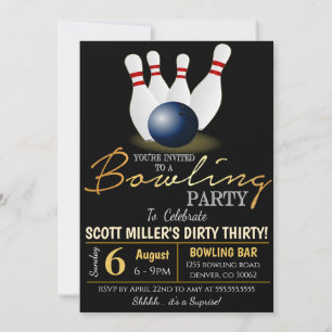 Inbjudan till vuxen bowlingfest