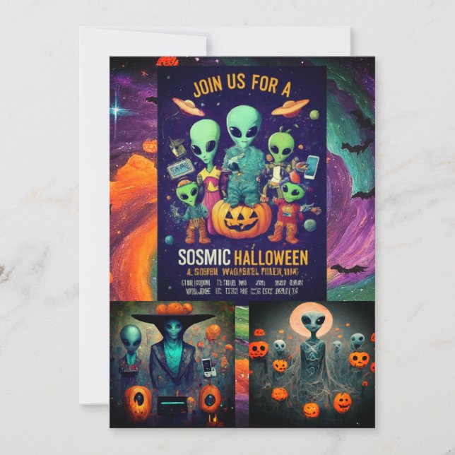 Inbjudan till vuxen Halloween fest (Framsida)