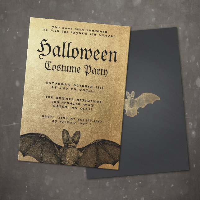 Inbjudan till vuxen Halloween fest Vampre Fladderm (Skapare uppladdad)