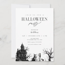 Inbjudan till vuxen Haunted House Halloween fest