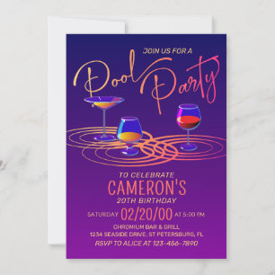 Inbjudan till vuxen poolparty