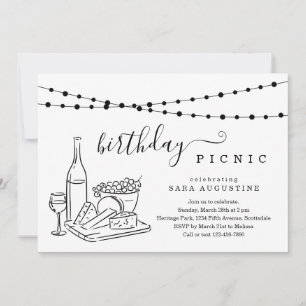 Inbjudan till vuxen Vin Picnic Party