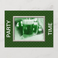 Inbjudan till vykort för Party i St. Patrick-Day