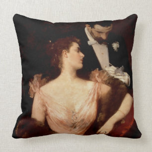 Inbjudan till waltzen, 1895 (olja på kanfas) kudde