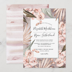 Inbjudan till Warm Winter Orchid Wedding
