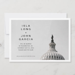 Inbjudan till Washington DC Bröllop spara datum
