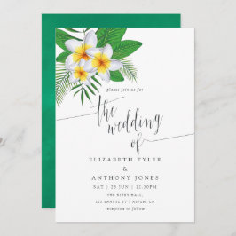 Inbjudan till Watercolor Aloha Luau Beach Wedding