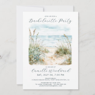 Inbjudan till Watercolor Beach Bachelorette-partie