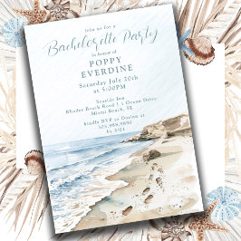 Inbjudan till Watercolor Beach Bachelorette-partie