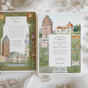 Inbjudan till Watercolor Darmstadt Wedding
