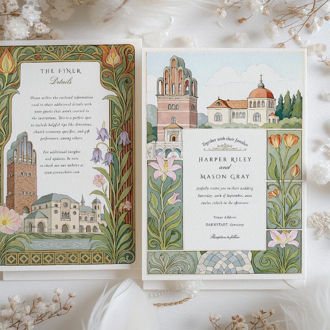Inbjudan till Watercolor Darmstadt Wedding (Skapare uppladdad)