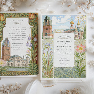 Inbjudan till Watercolor Darmstadt Wedding