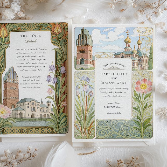 Inbjudan till Watercolor Darmstadt Wedding (Skapare uppladdad)