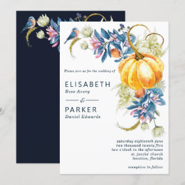 Inbjudan till Watercolor Fall Pumpkin Wedding