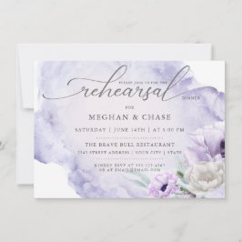 Inbjudan till Watercolor Garden Blommigt Lilac-val