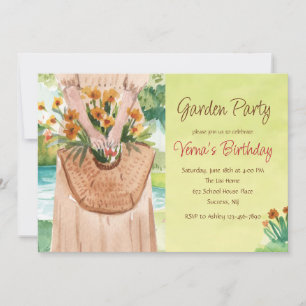 Inbjudan till Watercolor Garden Party