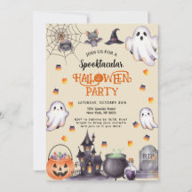 Inbjudan till Watercolor Halloween - Spooky & Snyg