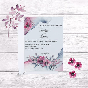 Inbjudan till Watercolor Julia Blommigt Wedding