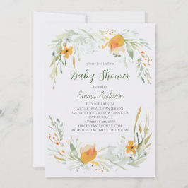 Inbjudan till Watercolor Lily Baby Shower