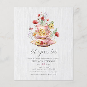 Inbjudan till Watercolor Möhippa Tea Party Wildblo