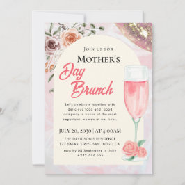 Inbjudan till Watercolor Mors dag Brunch