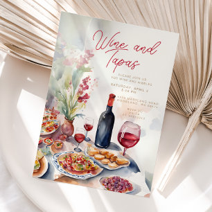 Inbjudan till Watercolor-partiet Vin & Tapas