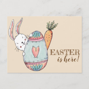 Inbjudan till Watercolor Påsk Brunch och Egg Hunt. Vykort