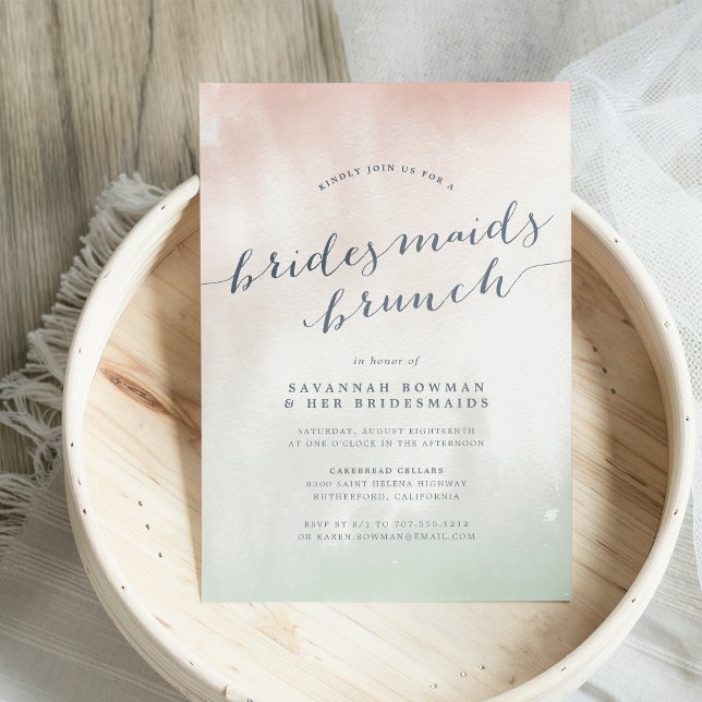 Inbjudan till Watercolor Pastel Bridesmaids Brunch (Skapare uppladdad)