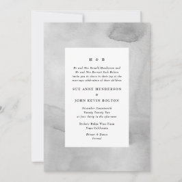 Inbjudan till Watercolor Soft Grått Pastel Wedding