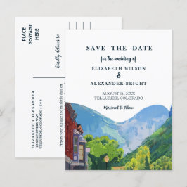 Inbjudan till Watercolor Telluride Colorado Weddin