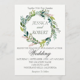 Inbjudan till Watercolor Wandeand Garden Wedding