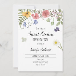 Inbjudan till Watercolor Wildblommor