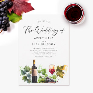 Inbjudan till Watercolor Winery Wedding