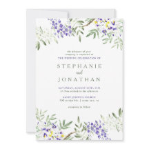 Inbjudan till Watercolor Wisteria Wedding