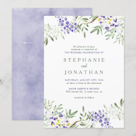 Inbjudan till Watercolor Wisteria Wedding