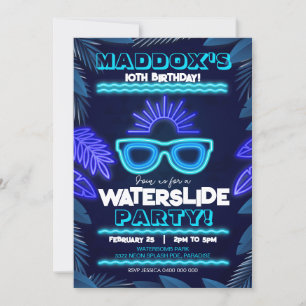 Inbjudan till Waterdid Party Neon Boy Summer