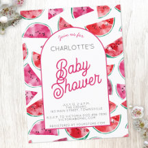 Inbjudan till Watermelon Baby Shower