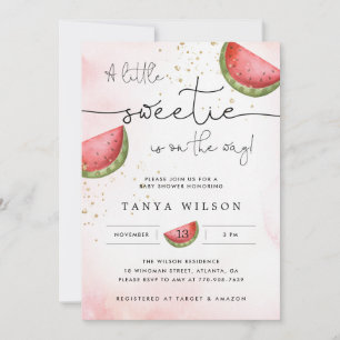 Inbjudan till Watermelon Baby Shower   Little Swee