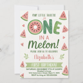 Inbjudan till Watermelon Barns födelsedag och Part