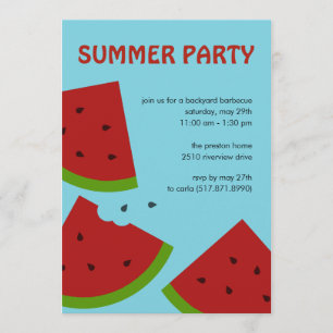 Inbjudan till Watermelon Slices Summer Party