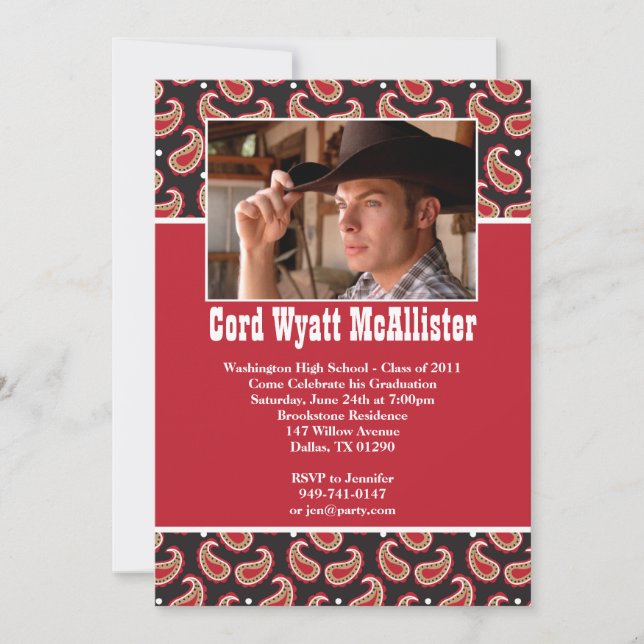 Inbjudan till Westernare Studenten (Framsida)