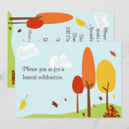 Inbjudan till Whimsical Autumn Träd